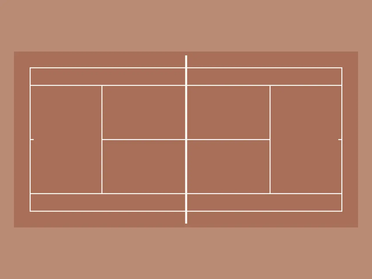 Tennis court seen from above